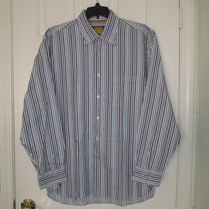 Robert Talbott Mens L/S Multicolor Cotton Button-down Dress Shirt- 17.5/35 or XL